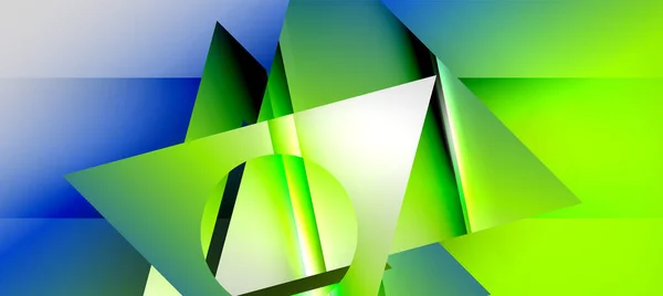 Composição Geométrica Mínima Moda Fundo Abstrato Linhas Sombra Luzes Triângulos —  Vetores de Stock