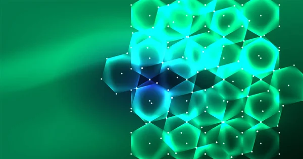 Neon Hexagon Bakgrund Högteknologisk Design För Tapeter Banner Bakgrund Landningssida — Stock vektor