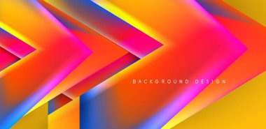 Renkli sıvı gradyanlı gelecekçi üçgen vektörü soyut arkaplan