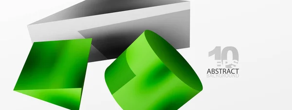 Vector Abstract Background Shapes Triangle Cylinder Trendy Techno Business Template — 图库矢量图片