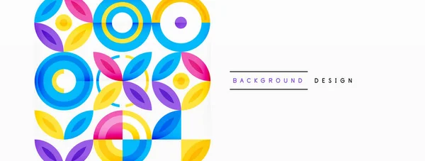 Abstract Background Minimalist Circles Elements Composition Varying Sizes Circles Other — Stock Vector