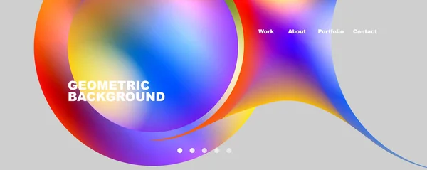 Trendy Simple Circle Gradient Abstract Background Vector Illustration Wallpaper Banner — Archivo Imágenes Vectoriales