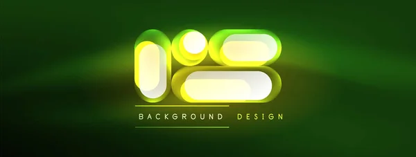 Neon Kreis Abstrakten Hintergrund Vorlage Für Tapete Banner Präsentation Hintergrund — Stockvektor