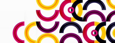 Değişik tonlara ve renklere sahip canlı ve göz alıcı bir tasarıma sahip renkli çemberler girdap ve dinamik bir etki yaratıyor.