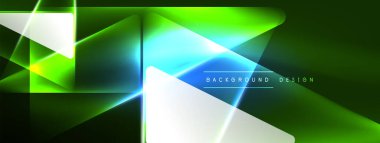 Canlı Geometrik Neon Parlak Hat Arkaplanı. Biçimlerin, Satırların, Renklerin ve Parıltının Cesur ve Çarpıcı Gösterimi, Gelecekçi Modern Tasarımlar İçin Mükemmel, Yüksek Teknolojik Sunumlar, Teknoloji Web Sayfaları