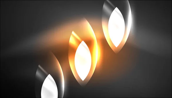 Fond Abstrait Techno Néon Formes Circulaires Éclatantes Des Élémétons Ronds — Image vectorielle
