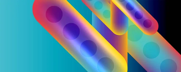 Shapes Lines Fluid Gradients Abstract Background Vector Illustration Wallpaper Banner —  Vetores de Stock