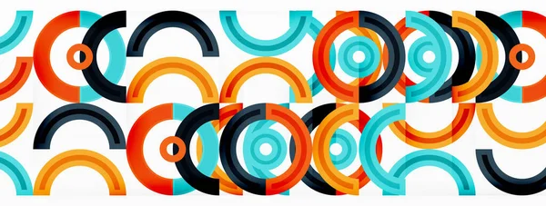 Kleurrijke Cirkel Abstracte Achtergrond Met Levendige Het Oog Springende Ontwerp — Stockvector