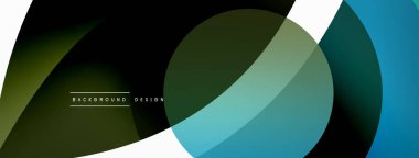 Yaratıcı geometrik duvar kağıdı. Asgari soyut arkaplan. Duvar kağıdı arkaplanı veya iniş sayfası için daire dalga ve yuvarlak şekiller kompozisyon vektör çizimi