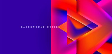 Renkli sıvı gradyanlı gelecekçi üçgen vektörü soyut arkaplan