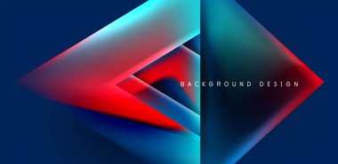 Renkli sıvı gradyanlı gelecekçi üçgen vektörü soyut arkaplan