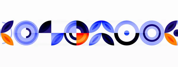 Fond Abstrait Cercles Minimalistes Composition Éléments Ronds Avec Des Cercles — Image vectorielle