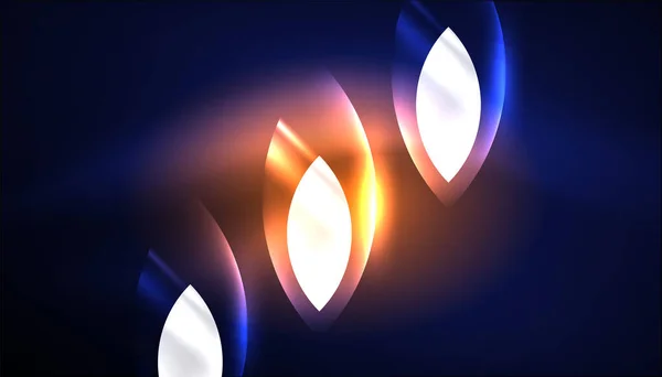 Абстрактные Фоновые Векторные Неоновые Светящиеся Геометрические Элементы Tech Дизайн Обоев — стоковый вектор