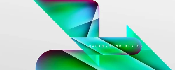 Triangle Fluid Color Gradient Abstract Background Vector Illustration Wallpaper Banner — Stok Vektör