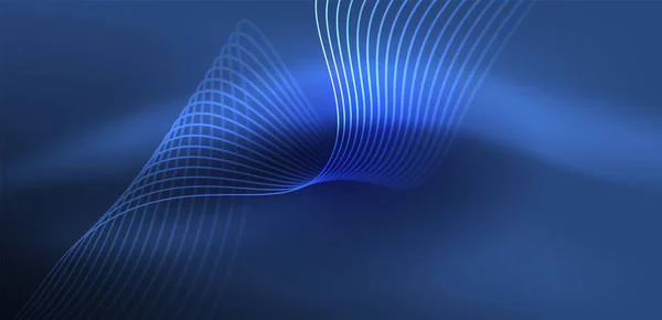 Abstract Background Neon Wave Tech Design Wallpaper Banner Background Landing — Stock Vector