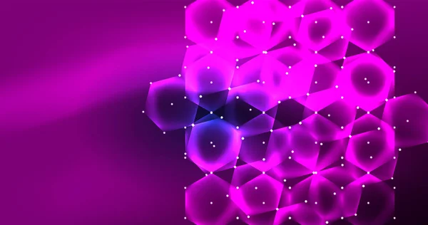 Abstrakt Bakgrund Neon Hexagon Vektor Illustration — Stock vektor