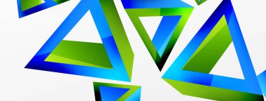 3d üçgen soyut arkaplan. Temel şekil teknolojisi ya da iş konsepti bileşimi. Duvar kağıdı, afiş, arkaplan veya iniş için moda tekno iş şablonu