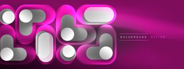 Parlak yuvarlak şekiller soyut arkaplan. Duvar kağıdı, afiş, sunum, arkaplan şablonu