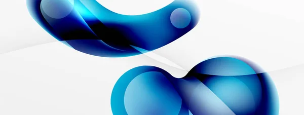 Fluid Abstract Background Shapes Circle Flowing Design Wallpaper Banner Background — Stockvector