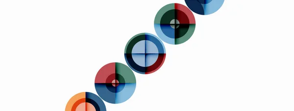 Círculos Con Sombras Moda Mínima Composición Geométrica Fondo Abstracto — Archivo Imágenes Vectoriales