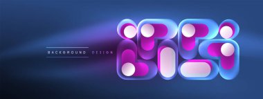 Neon dairesi soyut arkaplan. Duvar kağıdı, afiş, sunum, arkaplan şablonu