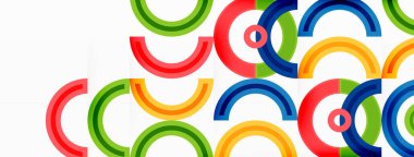 Çemberler, ızgara desenli soyut bir arka planda düzenlenir ve çeşitli renklerin gölgeleri de dahil olmak üzere farklı renk aralıklarına sahiptir. Duvar kağıdı, afiş, sunum, arkaplan şablonu