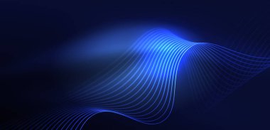 Soyut arkaplan neon dalgası. Duvar kağıdı, afiş, arkaplan, iniş sayfası, duvar resimleri, davetiyeler, posterler için yüksek teknoloji tasarımı