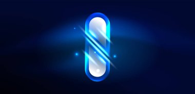 Soyut arkaplan parlayan neon ışıklı geometrik şekiller. Duvar kağıdı, bayrak, arkaplan, kart, kitap illüstrasyonu, iniş sayfası için uzay kozmik ya da sihirli enerji vektör duvar kağıdı