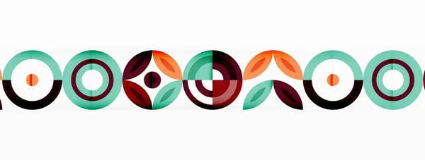 Fond Abstrait Cercles Minimalistes Composition Éléments Ronds Avec Des Cercles — Image vectorielle