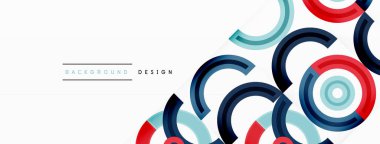 Renkli çember soyut arkaplan. Duvar kağıdı, afiş, sunum, arkaplan şablonu