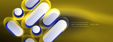 Parlak yuvarlak şekiller soyut arkaplan. Duvar kağıdı, afiş, sunum, arkaplan şablonu