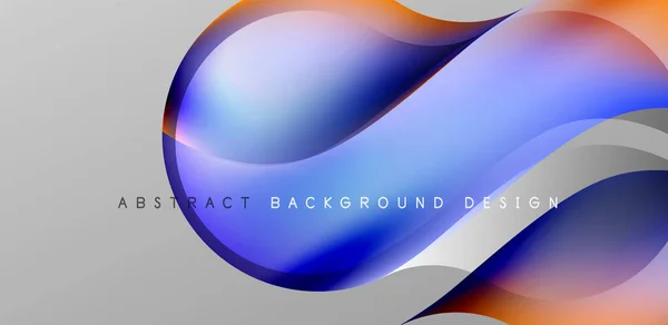 Abstrakte Elegante Fließende Formen Hintergrund Fließende Farbverläufe Vorlage Für Cover — Stockvektor