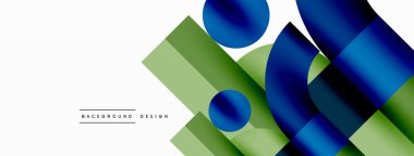 Çember ve kare geometrik arkaplan. Duvar kağıdı, pankart, arkaplan ya da iniş için üçgen ve kareli yuvarlak şekiller