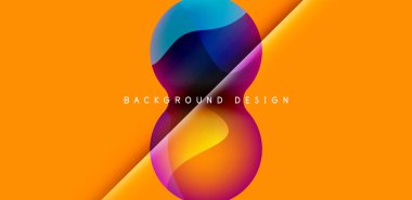 Bright abstract background glossy shiny circle and sphere composition. Minimalist geometric vector Illustration For Wallpaper, Banner, Background, Card