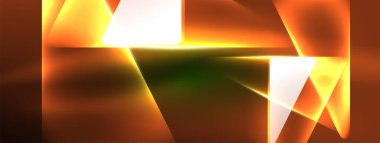 Canlı Geometrik Neon Parlak Hat Arkaplanı. Biçimlerin, Satırların, Renklerin ve Parıltının Cesur ve Çarpıcı Gösterimi, Gelecekçi Modern Tasarımlar İçin Mükemmel, Yüksek Teknolojik Sunumlar, Teknoloji Web Sayfaları