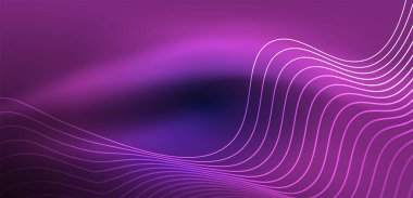 Soyut arkaplan neon dalgası. Duvar kağıdı, afiş, arkaplan, iniş sayfası, duvar resimleri, davetiyeler, posterler için yüksek teknoloji tasarımı