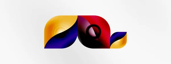 ベクトル抽象幾何学的背景 テクノフラワー花びらコンセプト 壁紙やテクスチャのデザイン 明るいポスター バナー チラシ — ストックベクタ