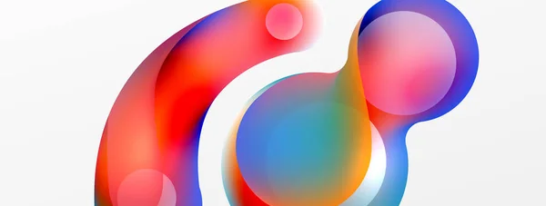 Fluid Abstract Background Shapes Circle Flowing Design Wallpaper Banner Background — Image vectorielle
