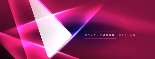 Neon Světla Hacking Geometrické Pozadí Virtuální Realita Nebo Umělé Inteligence — Stockový vektor