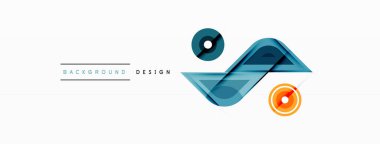 Renkli üçgenler ve yuvarlak şekiller. Duvar kağıdı, afiş, sunum, arkaplan şablonu