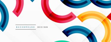 Renkli çember soyut arkaplan. Duvar kağıdı, afiş, sunum, arkaplan şablonu