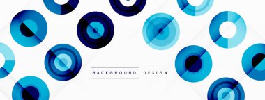 Aynı büyüklükte renkli dairelerin göz alıcı arka planı soyut düzende sıralanmış. Çemberin eşsiz bir tonu veya tonu vardır, gökkuşağı etkisi yaratır. Tasarımın neşeli, çağdaş hissi var.