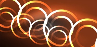 Neon lazer hatları, daire dalgaları soyut arkaplan. Neon ışığı ya da lazer gösterisi, elektrik akımı, güç hatları, tekno kuantum enerji dürtüsü, parlayan sihirli dinamik çizgiler.