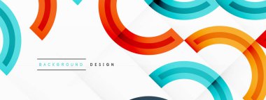 Değişik tonlara ve renklere sahip canlı ve göz alıcı bir tasarıma sahip renkli çemberler girdap ve dinamik bir etki yaratıyor.