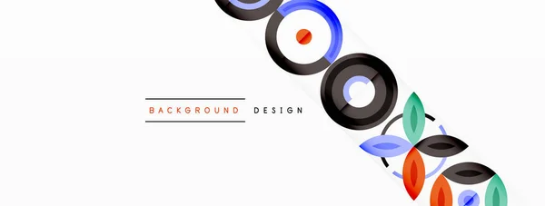 Colorful Circles Abstract Background Tech Design Wallpaper Banner Background Landing — Stock Vector