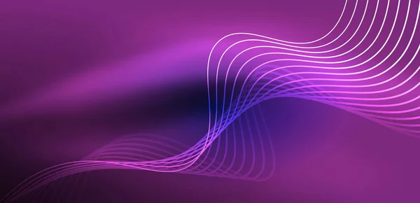 Abstract Background Neon Wave Tech Design Wallpaper Banner Background Landing — Stock Vector