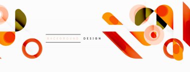 Renkli üçgenler ve soyut çemberler. Duvar kağıdı, afiş, arkaplan, iniş sayfası, duvar sanatı, davetiye, baskılar, posterler için tasarım