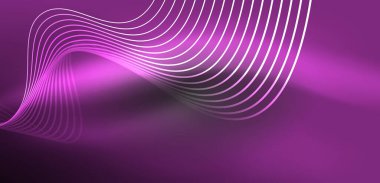 Soyut arkaplan neon dalgası. Duvar kağıdı, afiş, arkaplan, iniş sayfası, duvar resimleri, davetiyeler, posterler için yüksek teknoloji tasarımı