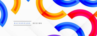 Renkli çember soyut arkaplan. Duvar kağıdı, afiş, sunum, arkaplan şablonu
