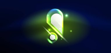 Soyut arkaplan parlayan neon ışıklı geometrik şekiller. Duvar kağıdı, bayrak, arkaplan, kart, kitap illüstrasyonu, iniş sayfası için uzay kozmik ya da sihirli enerji vektör duvar kağıdı